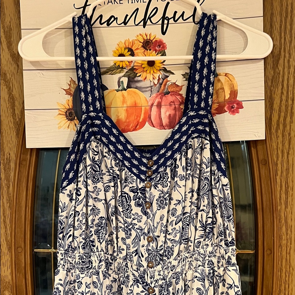 Knox Rose Blue and White Floral Dress - Picture 4 of 4